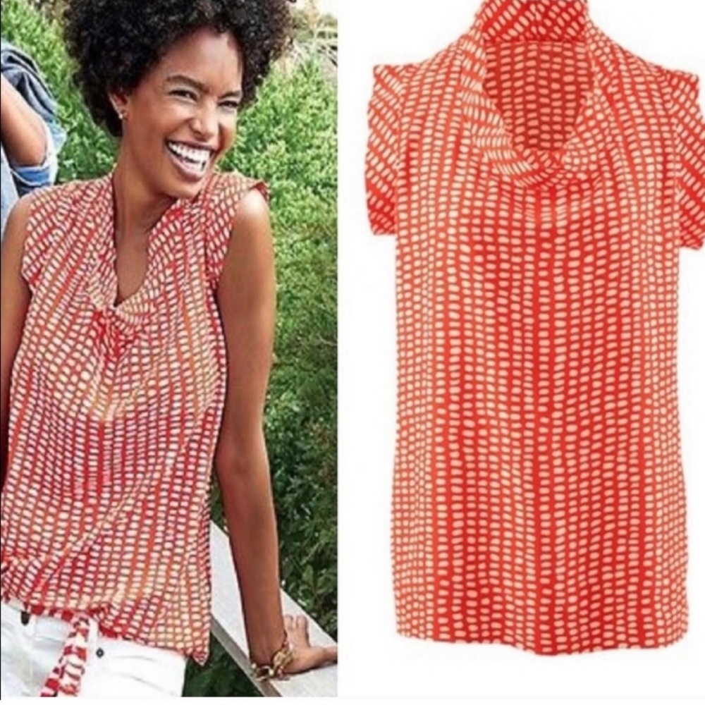Cabi Sleeveless Blouse Summer Orange
